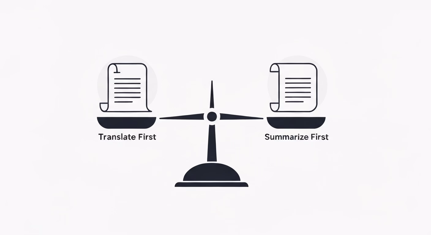 「翻訳→要約」と「要約→翻訳」どちらが効率的?