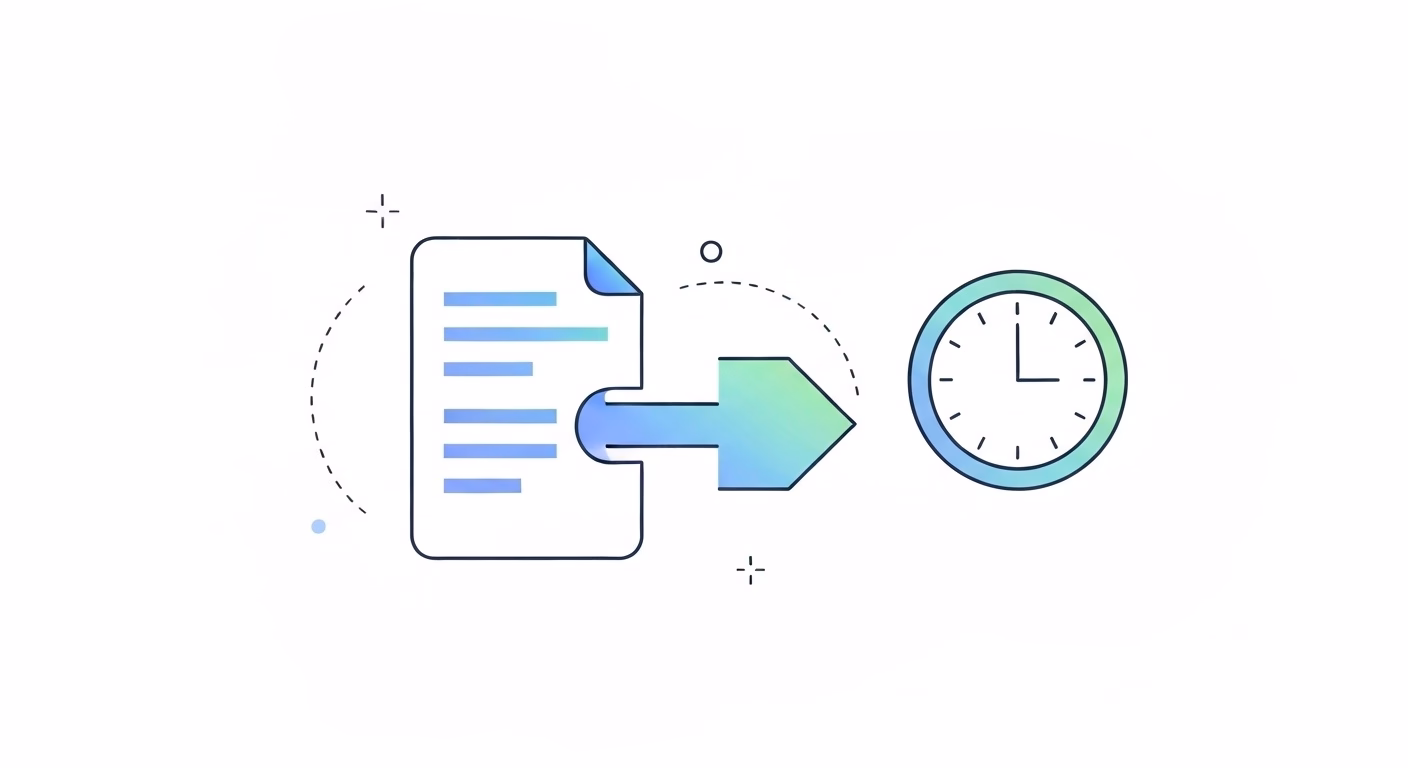 A professional blog article thumbnail illustrating the concept of efficient inf…