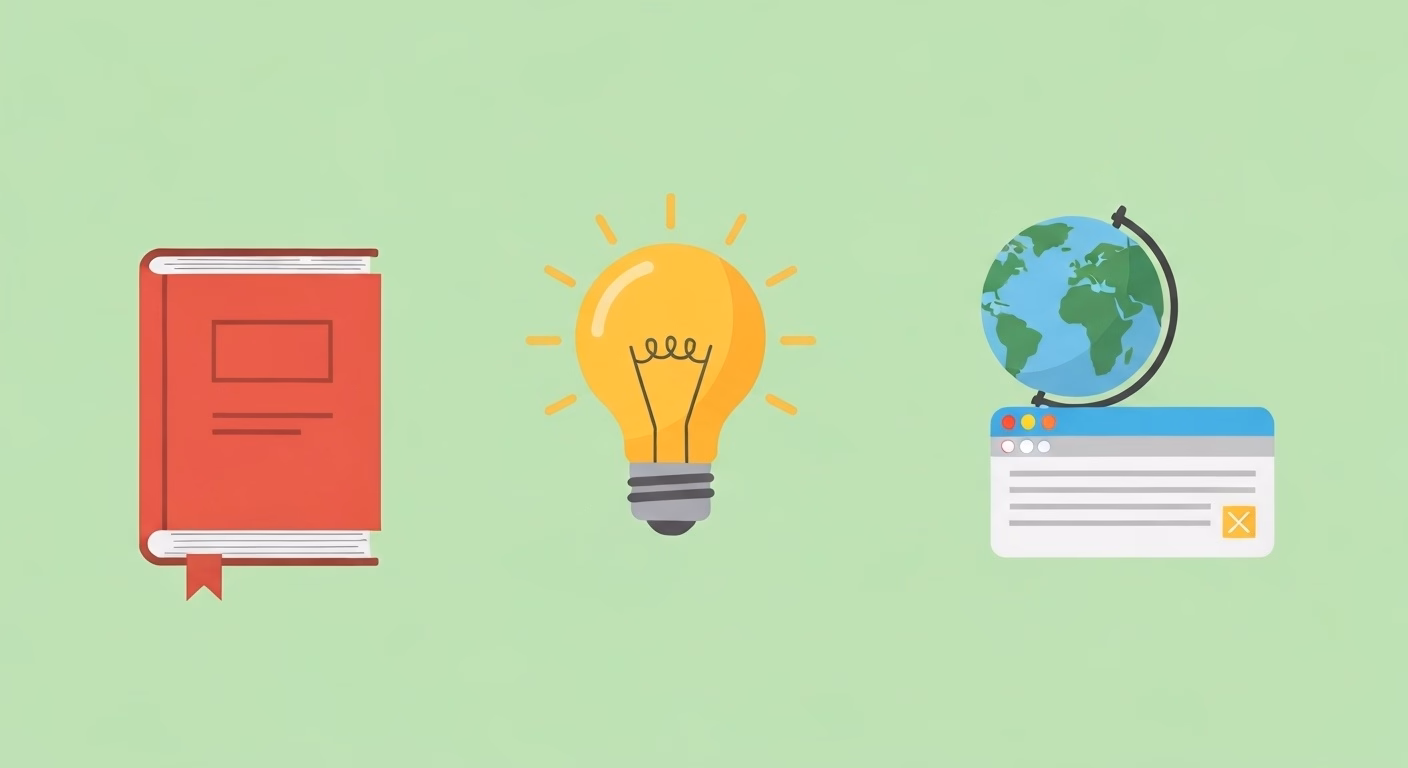 A collection of icons representing various learning scenarios where a summariza…