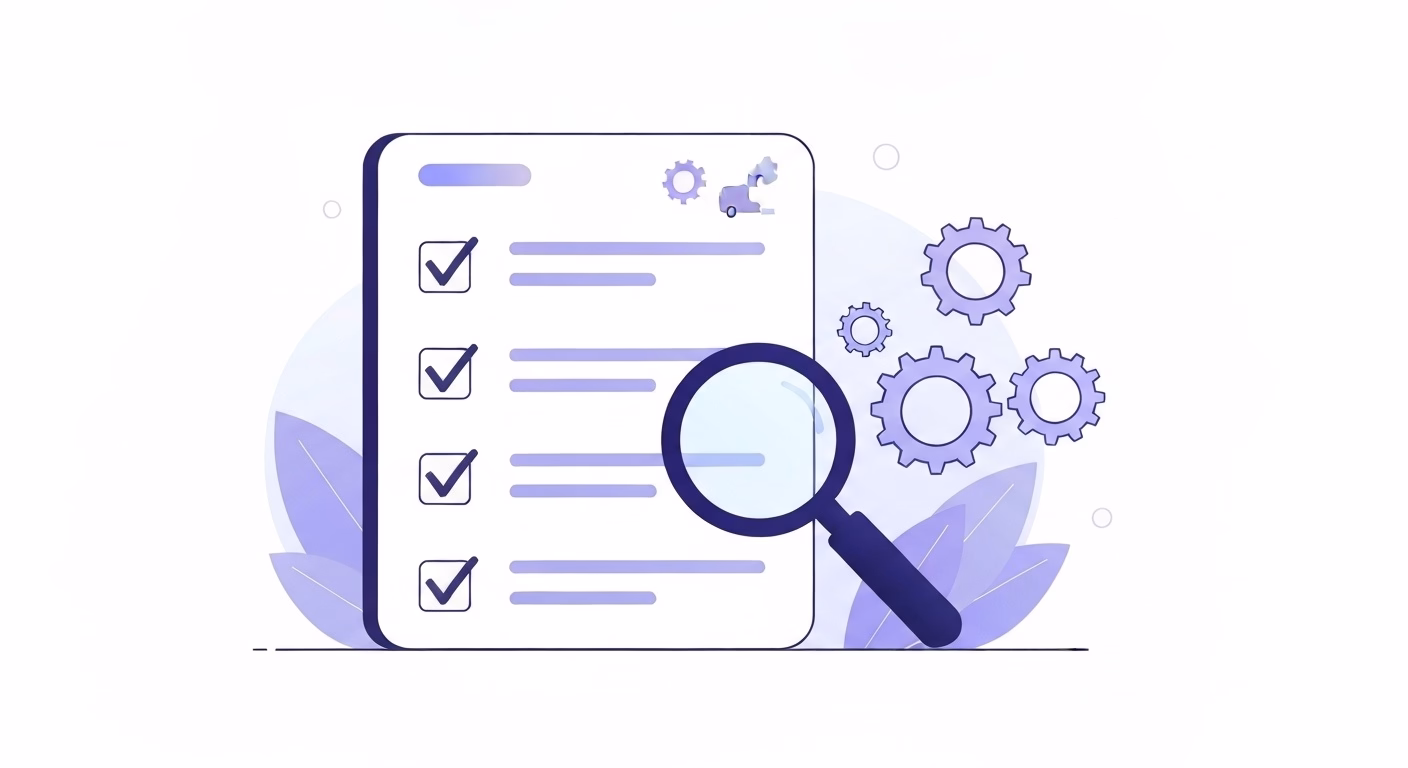 A clean, modern illustration showing a large checklist with checkmarks next to …