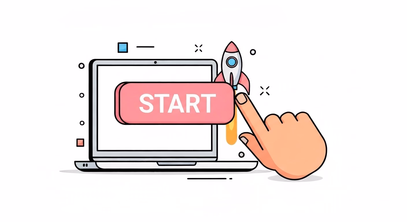 An inviting and motivational illustration serving as a call to action. It shows…