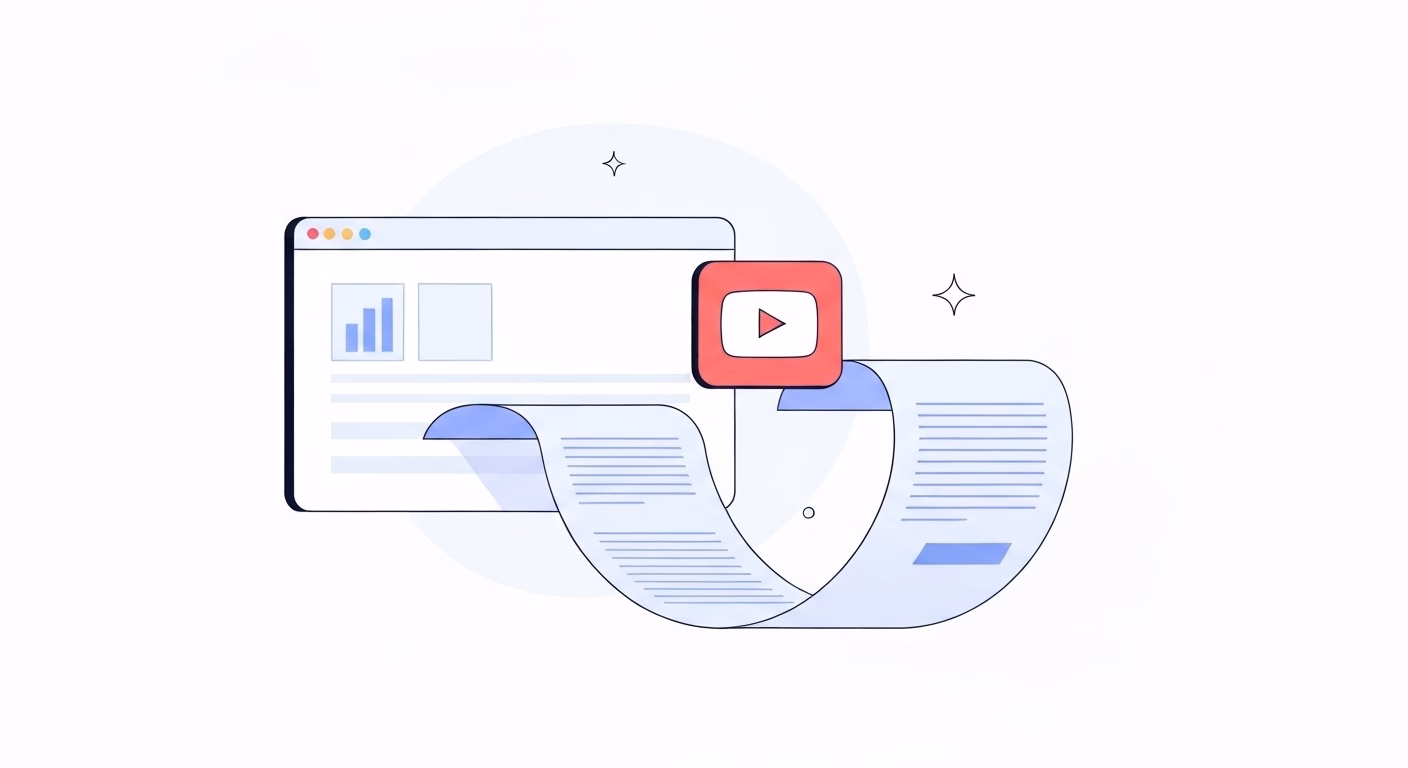 A dynamic scene showcasing the versatility of an AI tool. A clean browser windo…