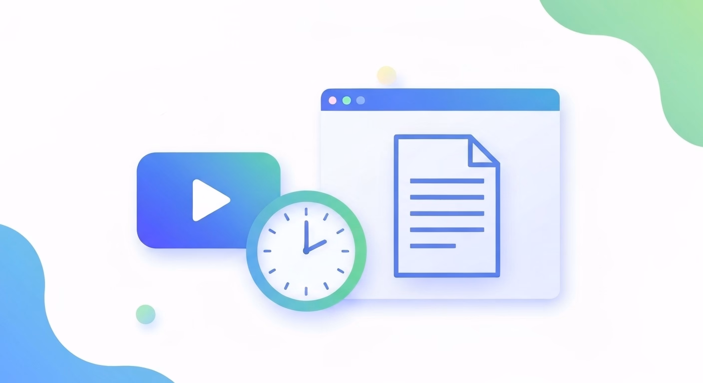 professional blog article thumbnail showing a stylized YouTube play button next…