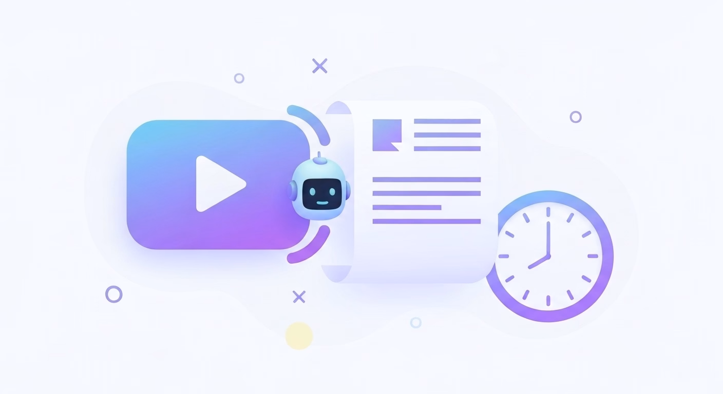 professional blog article thumbnail showing a YouTube play button being process…