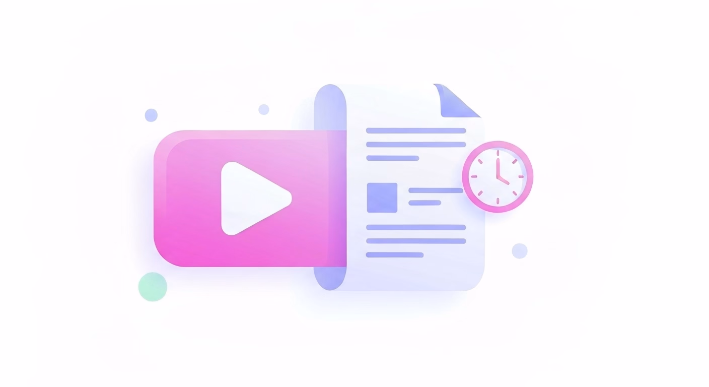 professional blog article thumbnail showing a stylized YouTube play button tran…